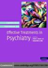 Image for Cambridge textbook of effective treatments in psychiatry.