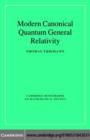 Image for Modern canonical quantum general relativity