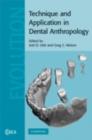 Image for Technique and application in dental anthropology