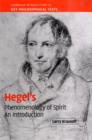 Image for Hegel&#39;s Phenomenology of spirit: an introduction