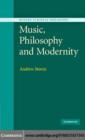 Image for Music, philosophy, and modernity