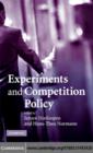 Image for Experiments and competition policy