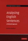 Image for Analysing English sentences: a minimalist approach