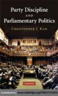 Image for Party discipline and parliamentary politics