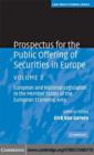 Image for Prospectus for the Public Offering of Securities in Europe: European and National Legislation in the Member States of the European Economic Area