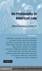 Image for On philosophy in American law