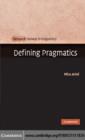 Image for Defining pragmatics