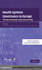Image for Health systems governance in Europe: the role of European Union law and policy