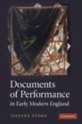 Image for Documents of performance in early modern England