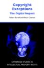 Image for Copyright exceptions: the digital impact