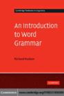Image for An introduction to word grammar