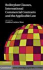 Image for Boilerplate clauses, international commercial contracts and the applicable law