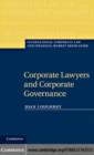 Image for Corporate lawyers and corporate governance