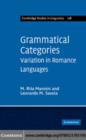 Image for Grammatical categories: variation in romance languages