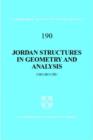Image for Jordan structures in geometry and analysis