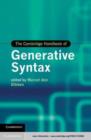 Image for The Cambridge handbook of generative syntax