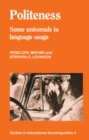 Image for Politeness: Some Universals in Language Usage : 4