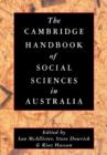 Image for The Cambridge handbook of social sciences in Australia