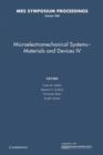Image for Microelectromechanical Systems - Materials and Devices IV: Volume 1299