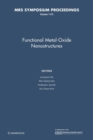 Image for Functional Metal-Oxide Nanostructures: Volume 1174