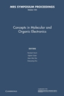 Image for Concepts in Molecular and Organic Electronics: Volume 1154