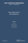 Image for New Materials for Microphotonics: Volume 817