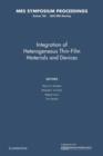 Image for Integration of Heterogeneous Thin-Films Materials and Devices: Volume 768