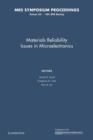 Image for Materials Reliability Issues in Microelectronics: Volume 225