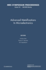 Image for Advanced Metallizations in Microelectronics: Volume 181