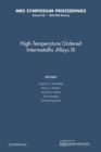 Image for High-Temperature Ordered Intermetallic Alloys IX: Volume 646