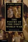 Image for The Cambridge companion to the poetry of the First World War