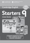 Image for Cambridge English young learners 9  : authentic examination papers from Cambridge English: Starters answer booklet