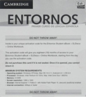 Image for Entornos Beginning eBook for Student&#39;s plus ELEteca Access and Online Workbook Activation Card