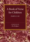 Image for A book of verse for children