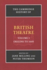 Image for The Cambridge History of British Theatre 3 Volume Paperback Set