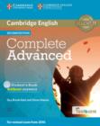 Image for Complete Advanced Student&#39;s Book without Answers with CD-ROM with Testbank