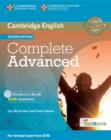 Image for Complete advanced: Student&#39;s book with answers