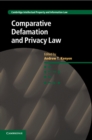 Image for Comparative Defamation and Privacy Law