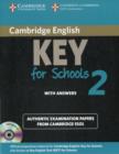 Image for Cambridge English Key for Schools 2 Self-study Pack (Student&#39;s Book with Answers and Audio CD)