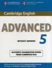 Image for Cambridge English Advanced 5 Student&#39;s Book without Answers