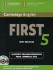 Image for Cambridge English First 5 Self-study Pack (student&#39;s Book with Answers and Audio CDs (2))