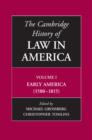 Image for The Cambridge history of law in AmericaVolume 1