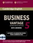 Image for Cambridge English Business 5 Vantage Self-study Pack (Student&#39;s Book with Answers and Audio CDs (2))