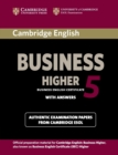 Image for Cambridge English business higher 5  : official examination papers from University of Cambridge ESOL examinations: With answers