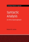 Image for Syntactic analysis  : an HPSG-based approach