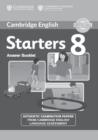 Image for Cambridge English young learners 8  : authentic examination papers from Cambridge English: Starters answer booklet