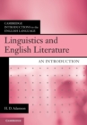 Image for Linguistics and English literature  : an introduction
