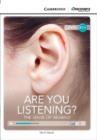 Image for Are you listening?  : the sense of hearing