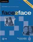 Image for face2face Pre-intermediate Teacher&#39;s Book with DVD
