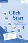 Image for Click Start Level 4 Teacher&#39;s Manual : Computer Science for Schools